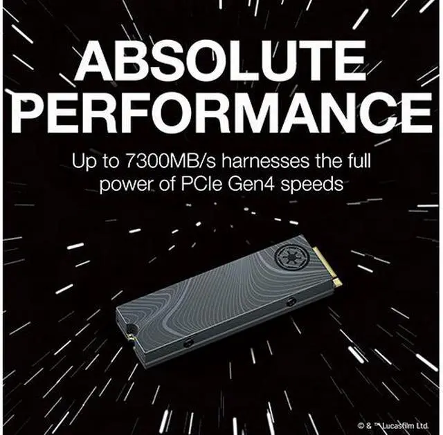 Alt view image 2 of 7 - Seagate M.2 2280 500GB PCI-Express 4.0 x4, NVMe 1.4 3D TLC PS5 Compatible Beskar Ingot Drive - Special Edition FireCuda SSD ZP500GM3A033