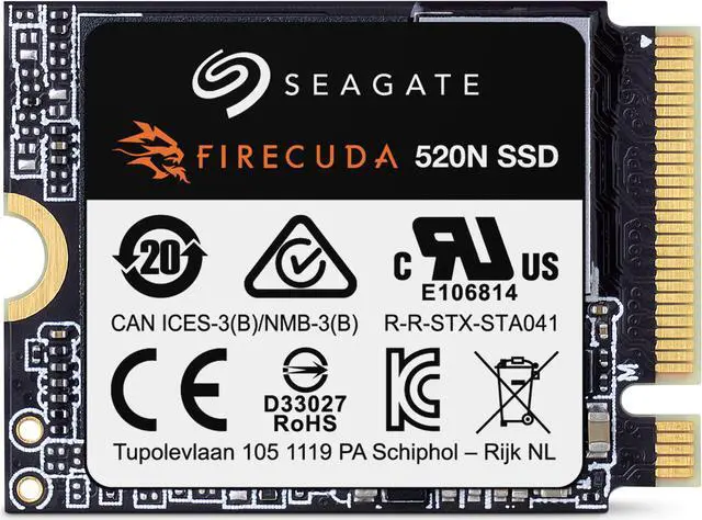 Alt view image 6 of 11 - Seagate FireCuda 520N SSD 1TB Solid State Drive - M.2 2230-S2, PCIe Gen4 x4 NVMe 1.4, speeds up to 4750MB/s, compatible with Steam Deck, Microsoft Surface, laptop, with Rescue Services (ZP1024GV3A002)