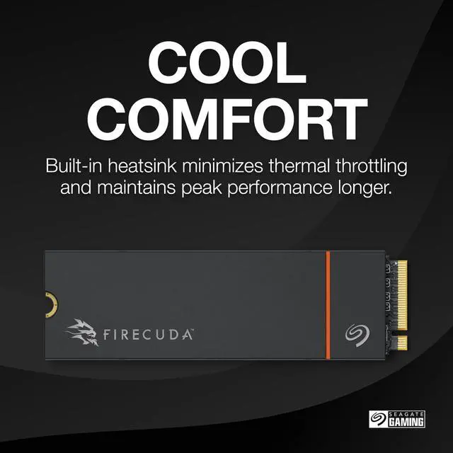 Alt view image 6 of 6 - Seagate FireCuda 530R SSD with Heatsink 1TB Internal Solid State Drive -  M.2 PCIe Gen4 ×4 NVMe 1.4, speeds up to 7400MB/s, TLC, DRAM Cache ZP1000GM3A073