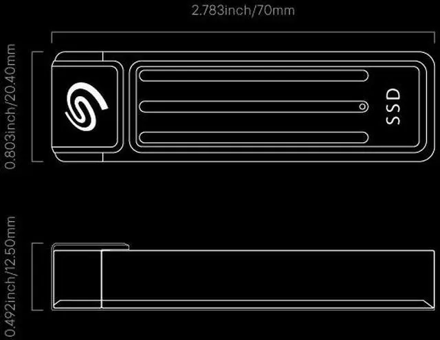 Alt view image 12 of 12 - Seagate Ultra Compact 2TB USB 3.2 Gen 2 SSD