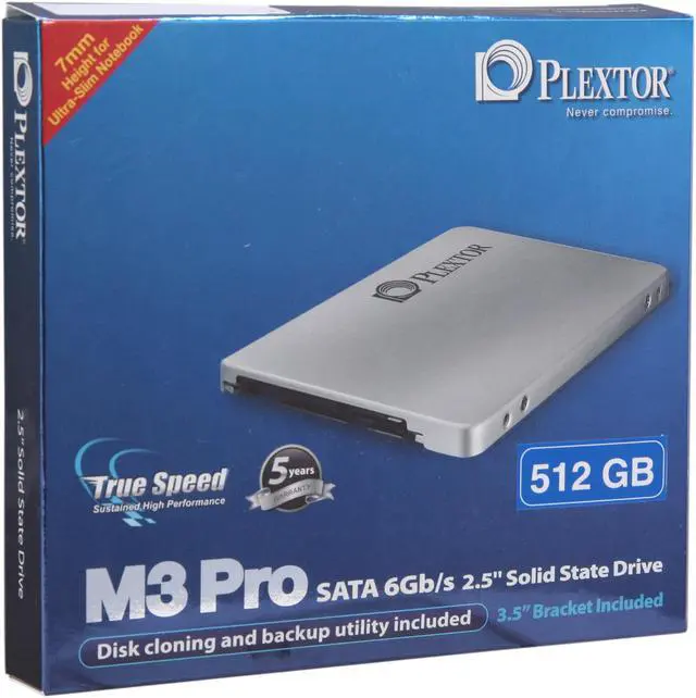Main image of Plextor M3 Pro Series 2.5" 512GB SATA III MLC 7mm Internal Solid State Drive (SSD) PX-512M3P