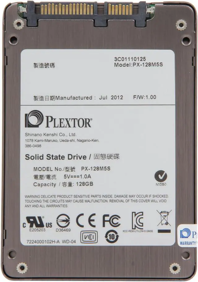 Alt view image 5 of 5 - Plextor M5S Series 2.5" 128GB SATA III Internal Solid State Drive (SSD) PX-128M5S