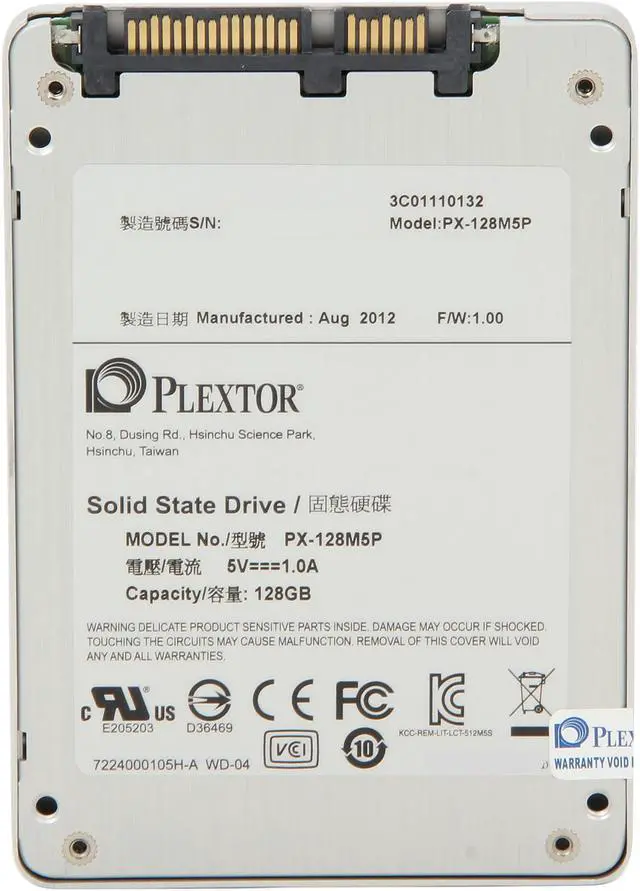 Alt view image 4 of 5 - Plextor M5P Series 2.5" 128GB SATA III Internal Solid State Drive (SSD) PX-128M5P