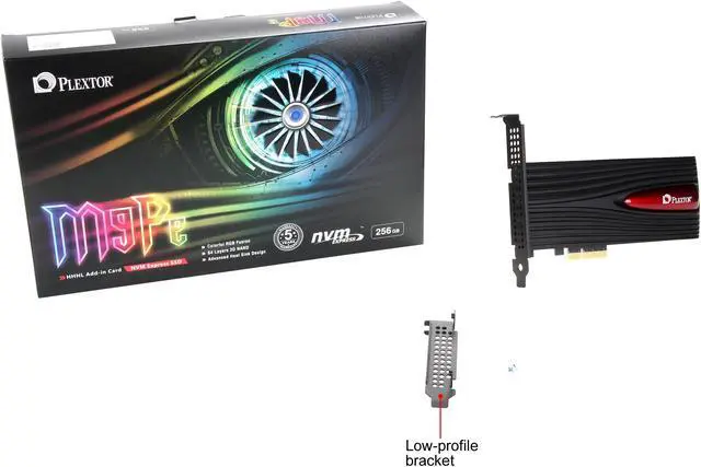 Alt view image 6 of 6 - Plextor M9Pe AIC 256GB NVMe PCI-Express 3.0 x4 3D NAND Internal Solid State Drive (SSD) with Heatsink PX-256M9PeY