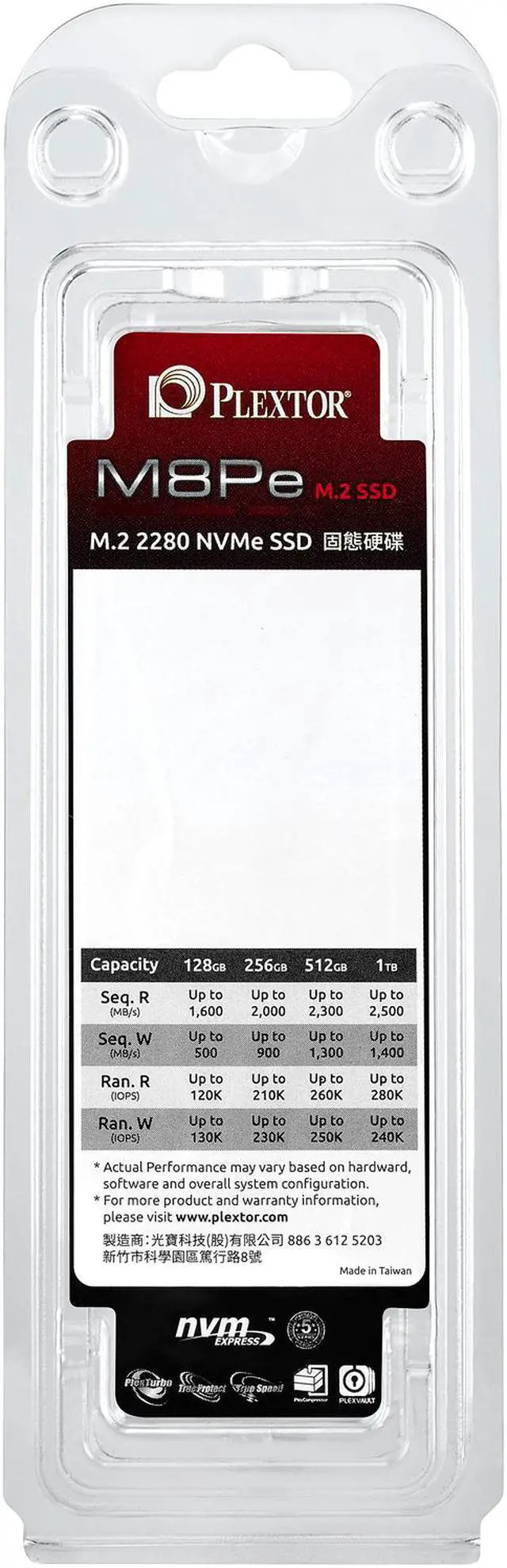 Alt view image 4 of 4 - Plextor M8Pe M.2 2280 1TB NVMe PCI-Express 3.0 x4 MLC Internal Solid State Drive (SSD) PX-1TM8PeGN
