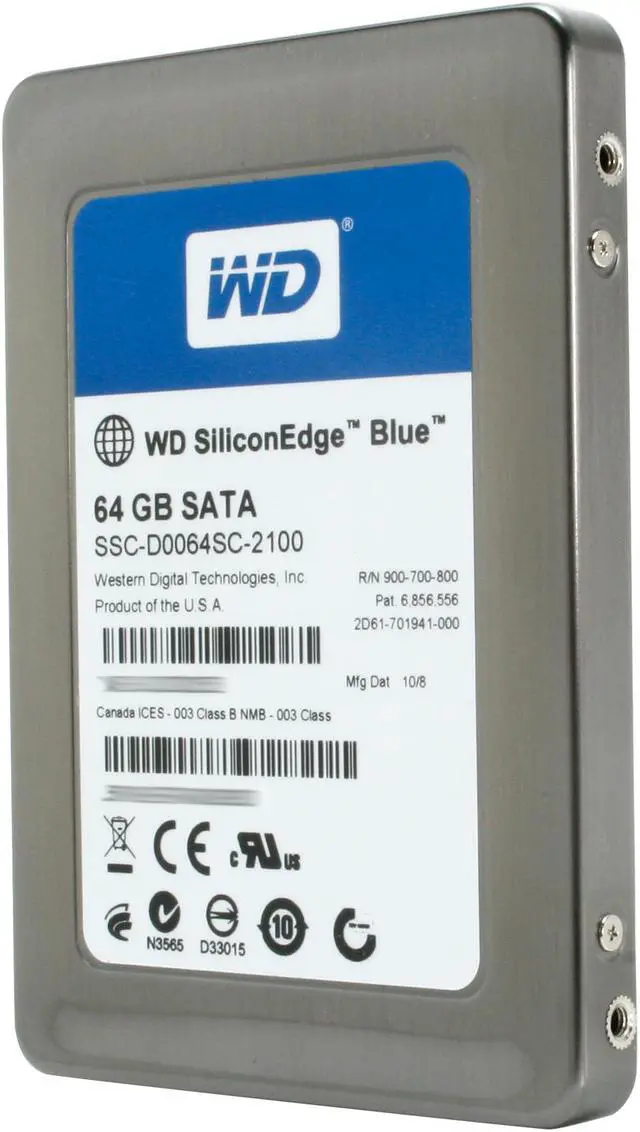 Alt view image 5 of 8 - Western Digital SiliconEdge Blue 2.5" 64GB SATA II MLC Internal Solid State Drive (SSD) SSC-D0064SC-2100 - OEM