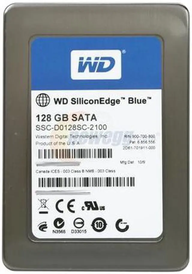 Alt view image 2 of 4 - Western Digital SiliconEdge Blue 2.5" 128GB SATA II MLC Internal Solid State Drive (SSD) SSC-D0128SC-2100 - OEM