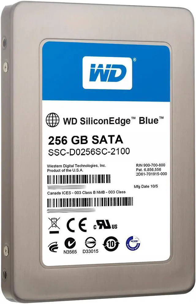 Main image of Western Digital SiliconEdge Blue 2.5" 256GB SATA II MLC Internal Solid State Drive (SSD) SSC-D0256SC-2100 - OEM