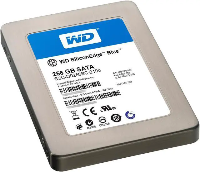 Alt view image 4 of 9 - Western Digital SiliconEdge Blue 2.5" 256GB SATA II MLC Internal Solid State Drive (SSD) SSC-D0256SC-2100 - OEM