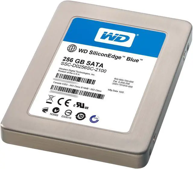 Alt view image 5 of 9 - Western Digital SiliconEdge Blue 2.5" 256GB SATA II MLC Internal Solid State Drive (SSD) SSC-D0256SC-2100 - OEM
