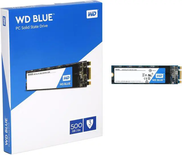 Alt view image 4 of 4 - WD Blue M.2 500GB Internal SSD Solid State Drive - SATA 6Gb/s - WDS500G1B0B