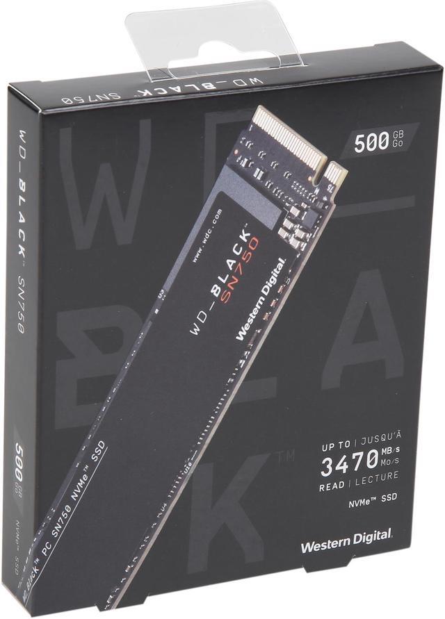 Alt view image 6 of 6 - Western Digital WD BLACK SN750 NVMe M.2 2280 500GB PCI-Express 3.0 x4 64-layer 3D NAND Internal Solid State Drive (SSD) WDS500G3X0C