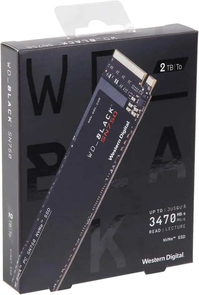 Alt view image 6 of 6 - Western Digital WD BLACK SN750 NVMe M.2 2280 2TB PCI-Express 3.0 x4 64-layer 3D NAND Internal Solid State Drive (SSD) WDS200T3X0C