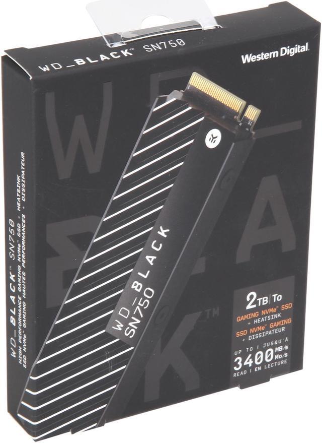 Alt view image 6 of 6 - Western Digital WD BLACK SN750 NVMe M.2 2280 2TB PCI-Express 3.0 x4 64-layer 3D NAND Internal Solid State Drive (SSD) WDS200T3XHC W/ Heatsink