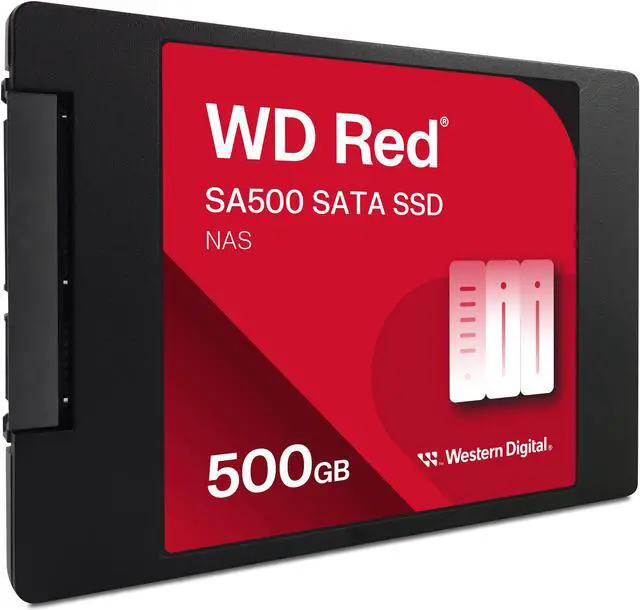 Alt view image 4 of 4 - Western Digital WD Red SA500 2.5" 500GB SATA III 3D NAND Internal Solid State Drive (SSD) WDS500G1R0A