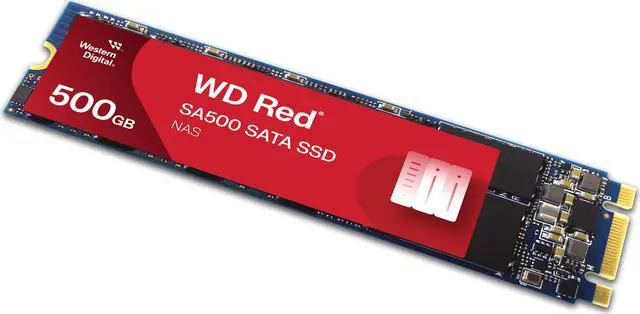 Alt view image 2 of 4 - Western Digital WD Red SA500 M.2 2280 500GB SATA III 3D NAND Internal Solid State Drive (SSD) WDS500G1R0B