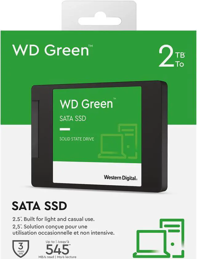Alt view image 5 of 5 - WD Green 2TB Internal SSD Solid State Drive - SATA 6Gb/s 2.5 Inch - WDS200T2G0A
