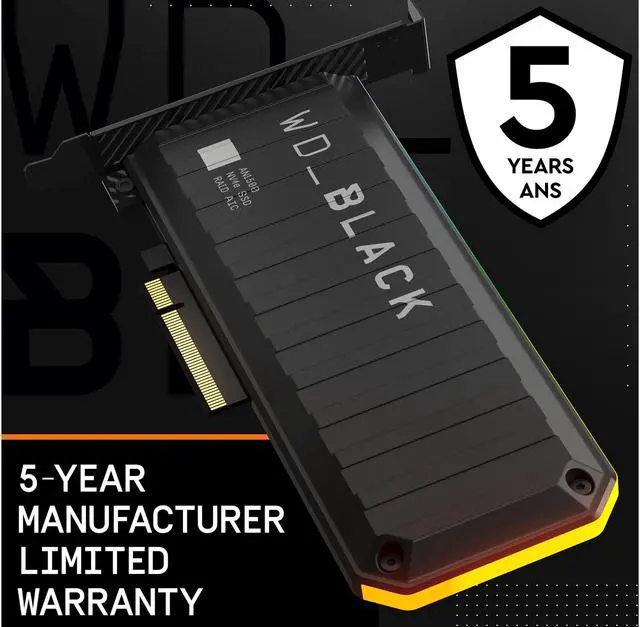 Alt view image 14 of 15 - Western Digital WD BLACK AN1500 NVMe AIC 2TB PCI-Express 3.0 x8 Internal Solid State Drive (SSD) WDS200T1X0L