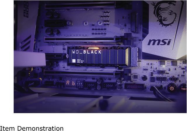 Alt view image 5 of 8 - Western Digital WD BLACK SN850 NVMe M.2 2280 500GB PCI-Express 4.0 x4 3D NAND Internal Solid State Drive (SSD) WDS500G1XHE w/ Heatsink