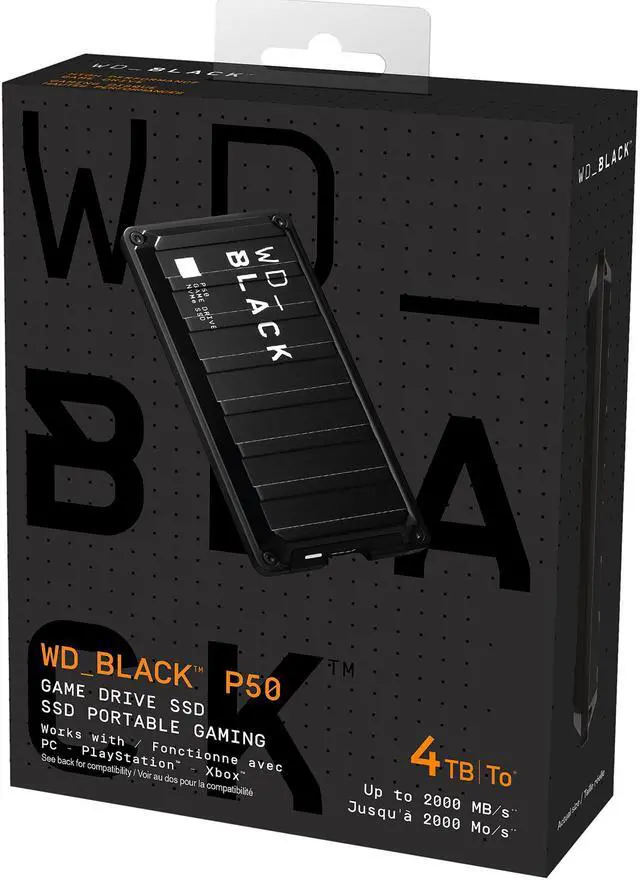 Alt view image 9 of 9 - Western Digital BLACK P50 4TB USB 3.2 Gen 2x2, USB-C Game Drive SSD