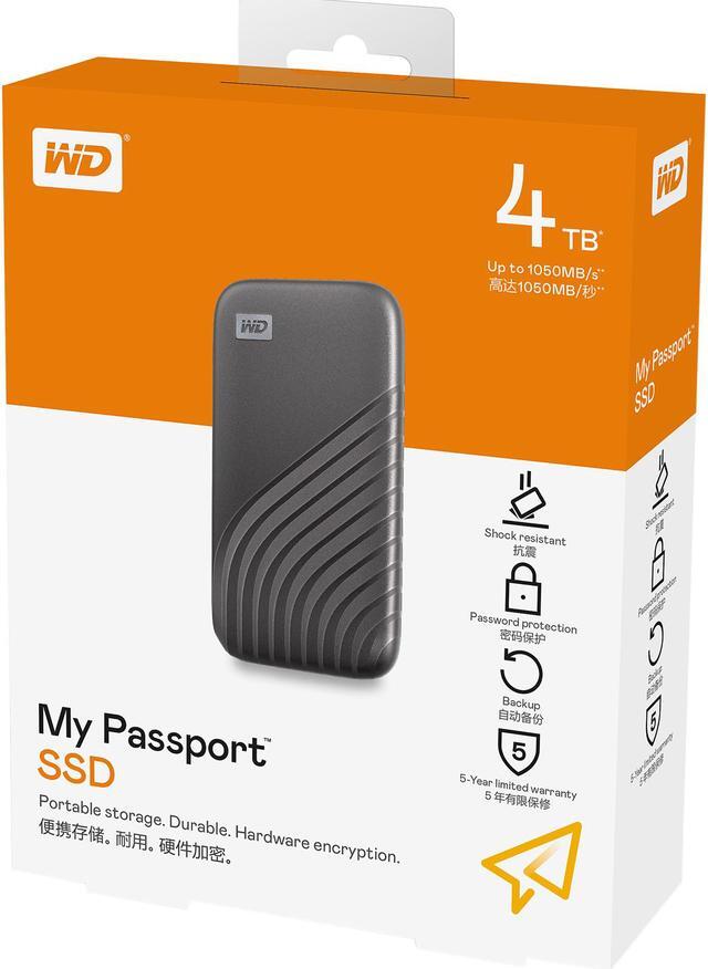 Alt view image 10 of 11 - Western Digital My Passport SSD 4TB USB 3.2 Gen2, USB-C Portable Storage