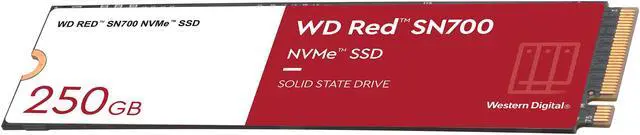 Alt view image 3 of 3 - WD Red SN700 NVMe SSD, 250GB of NVMe Solid-State Drive for NAS Devices