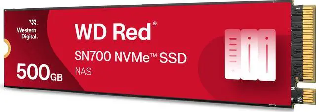 Alt view image 2 of 3 - WD Red SN700 NVMe SSD, 500GB of NVMe Solid-State Drive for NAS Devices