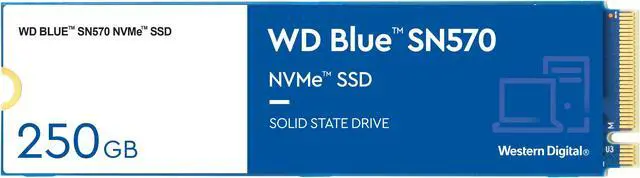 Alt view image 4 of 11 - Western Digital WD Blue SN570 NVMe M.2 2280 250GB PCI-Express 3.0 x4 TLC Internal Solid State Drive (SSD) WDS250G3B0C