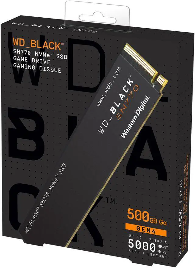 Alt view image 16 of 20 - Western Digital WD_BLACK SN770 M.2 2280 500GB PCIe Gen4 16GT/s, up to 4 Lanes Internal Solid State Drive (SSD) WDS500G3X0E