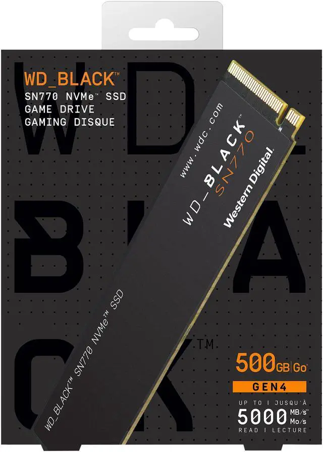 Alt view image 17 of 20 - Western Digital WD_BLACK SN770 M.2 2280 500GB PCIe Gen4 16GT/s, up to 4 Lanes Internal Solid State Drive (SSD) WDS500G3X0E