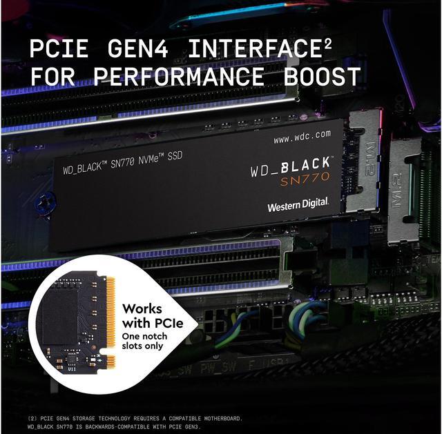 Alt view image 6 of 10 - Western Digital WD_BLACK SN770 M.2 2280 2TB PCIe Gen4 16GT/s, up to 4 Lanes Internal Solid State Drive (SSD) WDS200T3X0E
