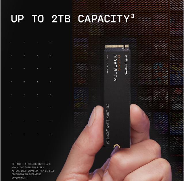 Alt view image 7 of 10 - Western Digital WD_BLACK SN770 M.2 2280 2TB PCIe Gen4 16GT/s, up to 4 Lanes Internal Solid State Drive (SSD) WDS200T3X0E