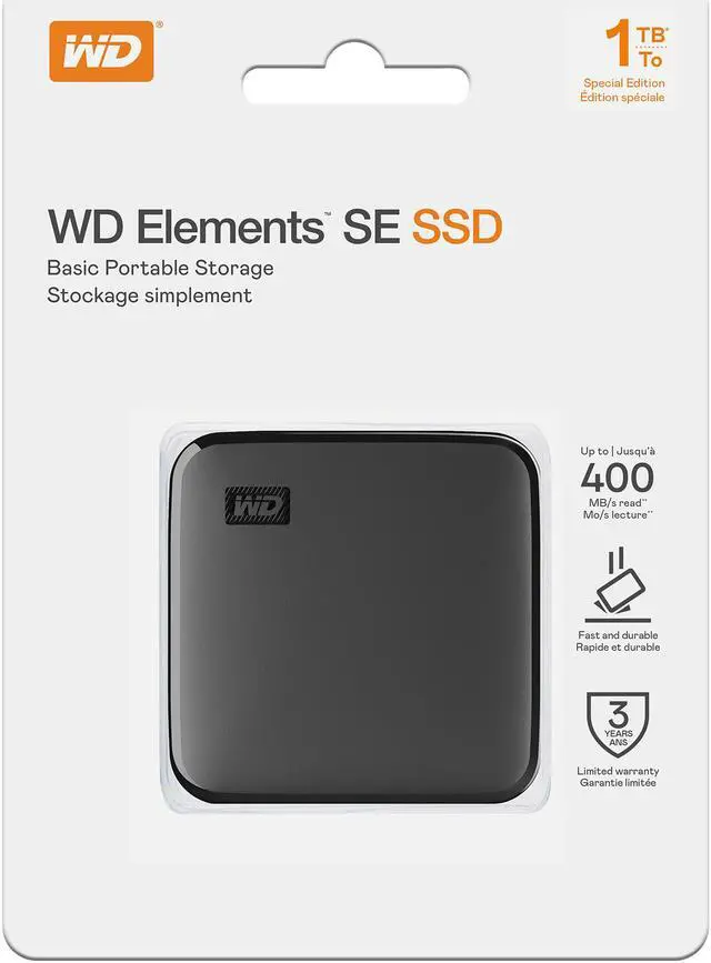 Alt view image 7 of 12 - Western Digital Elements SE 1TB USB 3.0 micro B Portable SSD