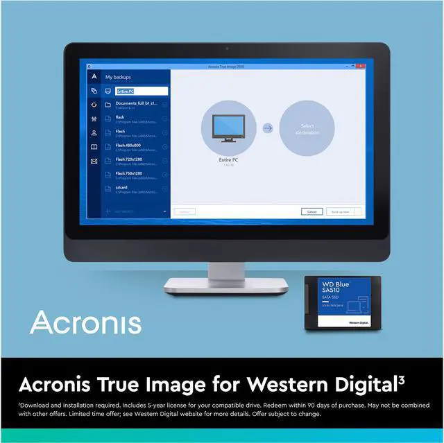 Alt view image 7 of 9 - WD Blue 500GB SA510 2.5" Internal Solid State Drive SSD - WDS500G3B0A