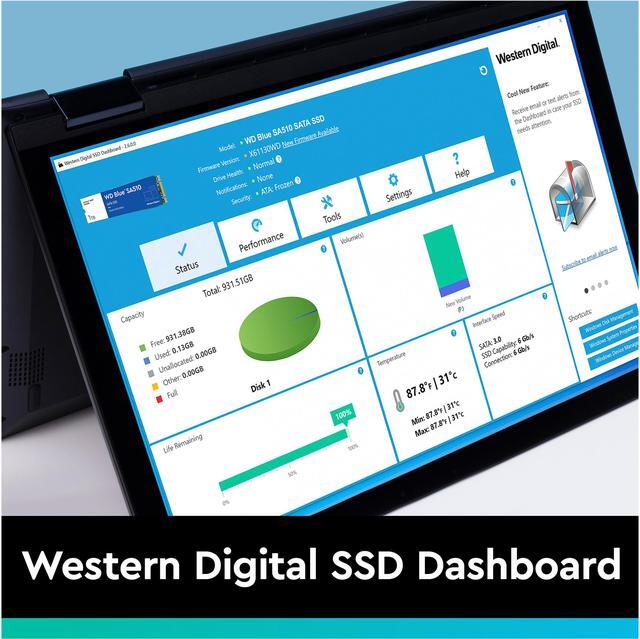 Alt view image 9 of 9 - WD Blue 1TB SA510 2.5" Internal Solid State Drive SSD - WDS100T3B0A
