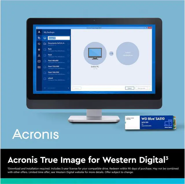 Alt view image 7 of 9 - WD Blue 500GB SA510 M.2 Internal Solid State Drive SSD - WDS500G3B0B