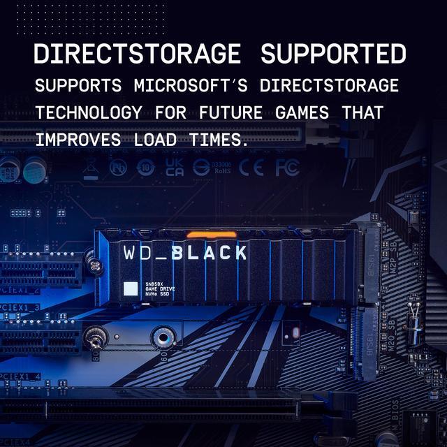 Alt view image 9 of 11 - WD_BLACK 1TB SN850X NVMe Internal Gaming Solid State Drive with Heatsink - Works with Playstation 5, Gen4 PCIe, M.2 2280, Up to 7,300 MB/s - WDS100T2XHE