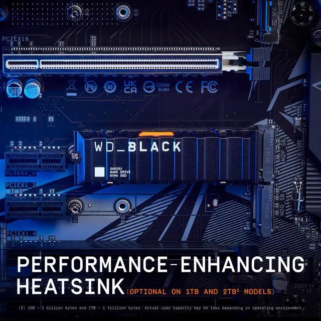 Alt view image 4 of 12 - WD_BLACK 2TB SN850X NVMe Internal Gaming SSD Solid State Drive with Heatsink - Works with Playstation 5, Gen4 PCIe, M.2 2280, Up to 7,300 MB/s - WDS200T2XHE