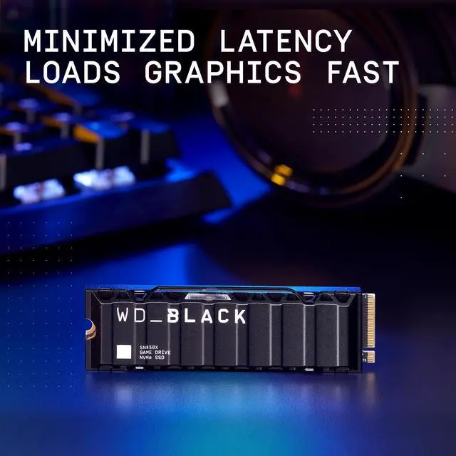 Alt view image 7 of 12 - WD_BLACK 2TB SN850X NVMe Internal Gaming SSD Solid State Drive with Heatsink - Works with Playstation 5, Gen4 PCIe, M.2 2280, Up to 7,300 MB/s - WDS200T2XHE