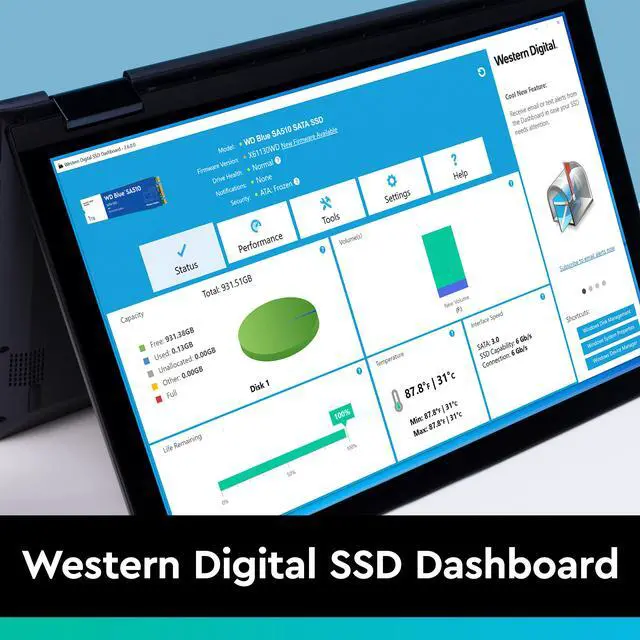 Alt view image 7 of 8 - WD Blue 2TB SA510 2.5" Internal Solid State Drive SSD - WDS200T3B0A
