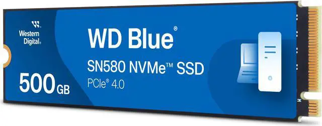 Alt view image 2 of 8 - Western Digital WD_Blue SN580 M.2 2280 500GB PCI-Express 4.0 x4 TLC Internal Solid State Drive (SSD) WDS500G3B0E
