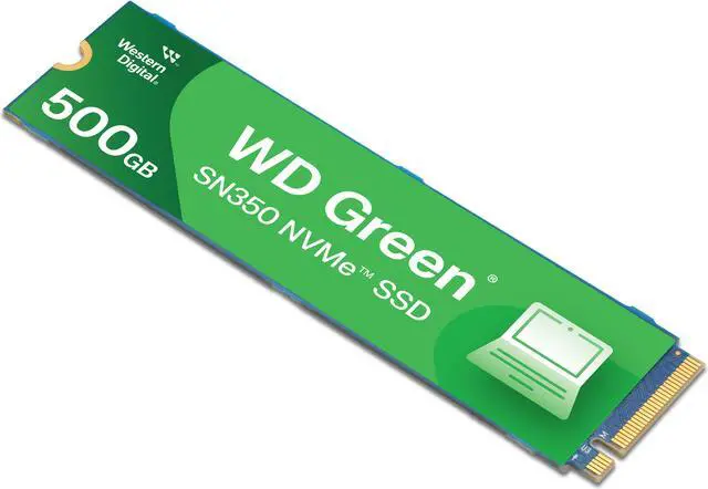 Alt view image 2 of 7 - Western Digital WD Green SN350 NVMe M.2 2280 500GB PCI-Express 3.0 x4 Internal Solid State Drive (SSD) WDS500G2G0C
