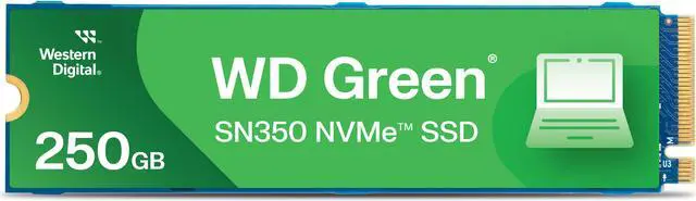 Main image of Western Digital WD Green SN350 NVMe M.2 2280 250GB PCI-Express 3.0 x4 Internal Solid State Drive (SSD) WDS250G2G0C