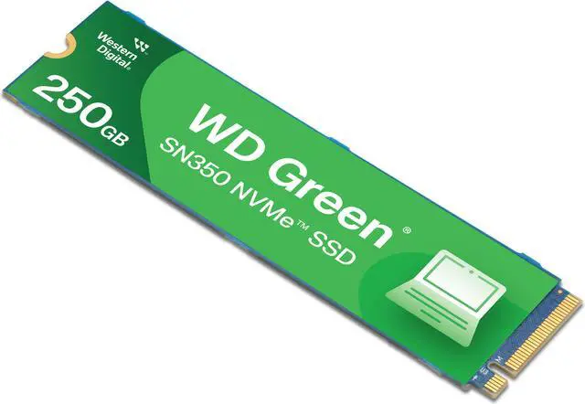 Alt view image 3 of 8 - Western Digital WD Green SN350 NVMe M.2 2280 250GB PCI-Express 3.0 x4 Internal Solid State Drive (SSD) WDS250G2G0C