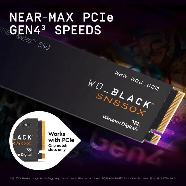 Alt view image 6 of 6 - WD_BLACK 8TB SN850X NVMe Internal Gaming SSD Solid State Drive - Gen4 PCIe, M.2 2280, Up to 7,300 MB/s - WDS800T2X0E