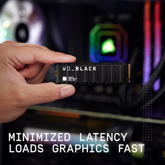 Alt view image 3 of 7 - WD_BLACK 4TB SN850X NVMe Internal Gaming SSD Solid State Drive with Heatsink - Works with Playstation 5, Gen4 PCIe, M.2 2280, Up to 7,300 MB/s - WDS400T2XHE