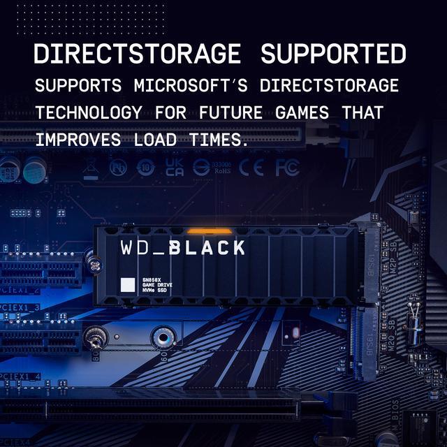 Alt view image 6 of 7 - WD_BLACK 4TB SN850X NVMe Internal Gaming SSD Solid State Drive with Heatsink - Works with Playstation 5, Gen4 PCIe, M.2 2280, Up to 7,300 MB/s - WDS400T2XHE