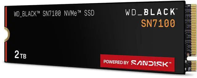 Alt view image 3 of 18 - WD_BLACK SN7100 M.2 2280 2TB PCI-Express 4.0 x4 TLC 3D NAND Internal Solid State Drive (SSD) WDS200T4X0E