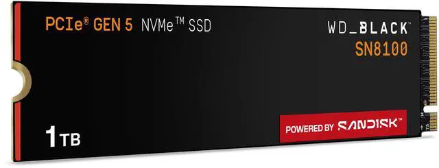 Alt view image 7 of 14 - WD_BLACK 1TB SN8100 NVMe SSD Internal Solid State Drive - Gen 5 PCIe 5.0x4, M.2 2280, Seq. Read Speeds Up to 14,900 MB/s, Best for AI Applications, Gaming, and Video Editing - WDS100T1X0M