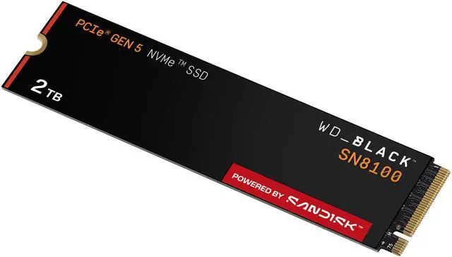 Alt view image 6 of 14 - WD_BLACK 2TB SN8100 NVMe SSD Internal Solid State Drive - Gen 5 PCIe 5.0x4, M.2 2280, Seq. Read Speeds Up to 14,900 MB/s, Best for AI Applications, Gaming, and Video Editing - WDS200T1X0M